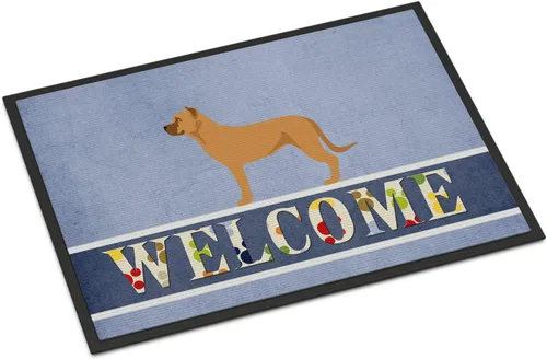 Miniatura 144 de Caroline's Treasures BB8321JMAT - Felpudo de bienvenida Berger Picard de 24 x 36 pulgadas, tapete azul para puerta delantera, para interiores