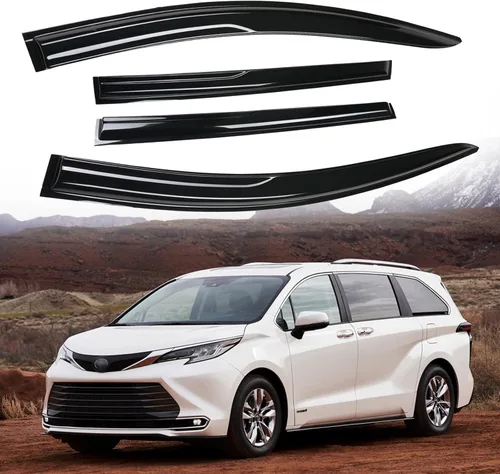 Miniatura 10 de Protectores de lluvia con cinta adhesiva para ventana, viseras para deflector de viento para Honda Civic 2016-2021, 4 piezas - 94682