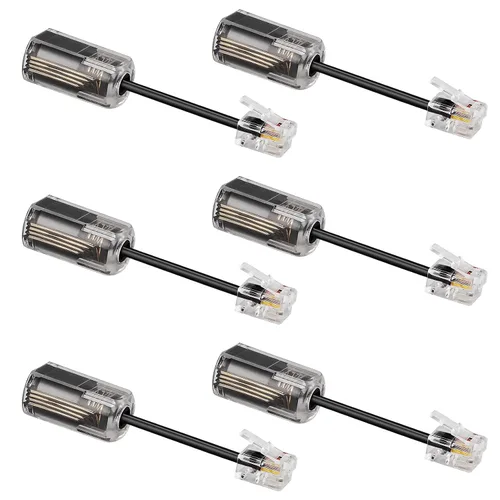 Miniatura 9 de Uvital Desenredador de cable telefónico, cable de teléfono antienredos, cable giratorio de 360 grados, cable giratorio de línea fija, color negro