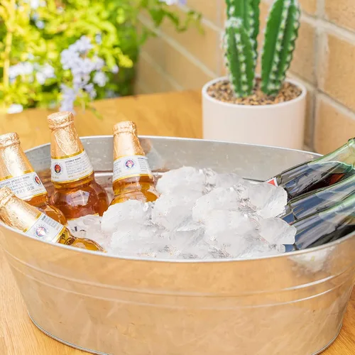 Miniatura 7 de Simple Elements - Bañera galvanizada para bebidas de 2.5 galones, cubo de hielo multifuncional, bañera de bebidas para fiestas, eventos y decoración