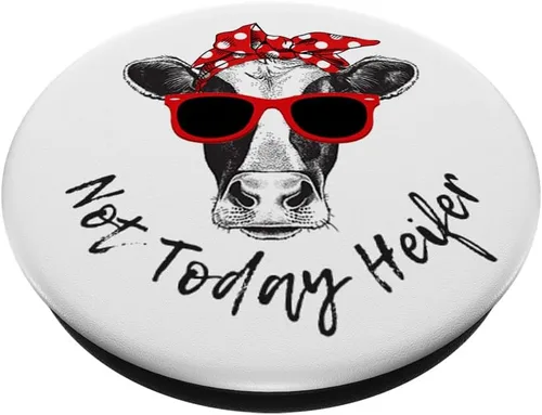 Miniatura 2 de Not Today Heifer - Gafas de sol con diseño de vaca, color blanco y negro