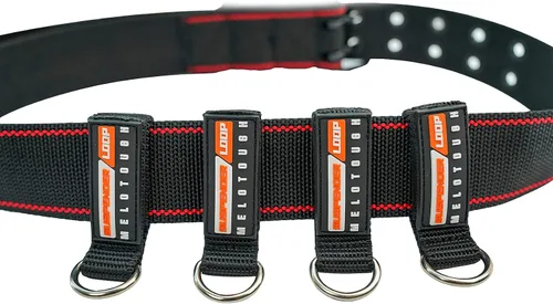 Miniatura 2 de MELOTOUGH Correas para cinturón de alta resistencia para conectores de tirantes, paquete de 4, Negro