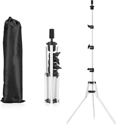 Miniatura 8 de Soporte de cabeza de maniquí Pet Baby, soporte de peluca ajustable, soporte de cabeza de maniquí de metal reforzado para formación de cosmetología