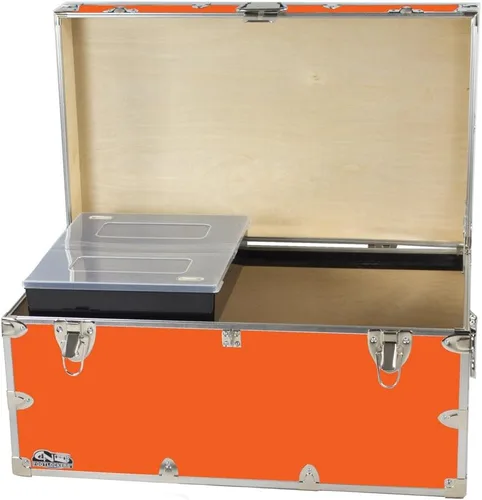 Miniatura 6 de C&N Footlockers - Baúl de almacenamiento grande con bandeja - Fabricado en los Estados Unidos - Solo casillero de acero en Amazon - Cofre duradero