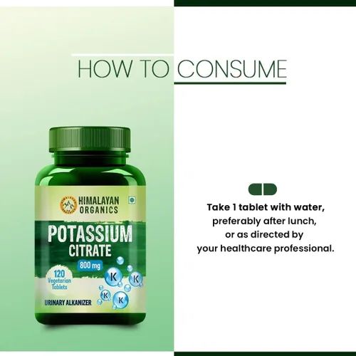 Miniatura 4 de Citrato de potasio 800 mg (120 tabletas vegetales) 100% herbario sin efectos secundarios conocidos - por pharmacylife