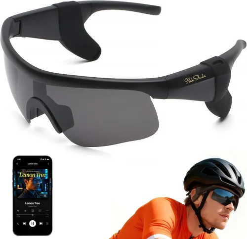 Miniatura 14 de Lentes inteligentes para hombres y mujeres, gafas de sol deportivas Bluetooth 5.3 con llamadas manos libres, altavoz de oreja abierta, UV400