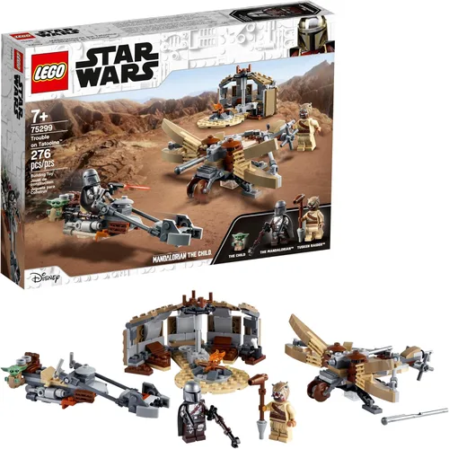 LEGO Star Wars: The Mandalorian Trouble on Tatooine 75299 Impresionante kit de construcción de juguetes para niños que incluye The Child, nuevo 2021