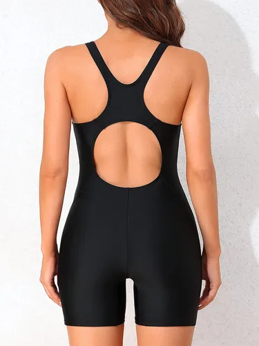 Miniatura 2 de ATTRACO Traje de baño de una pieza para mujer, traje de baño de entrenamiento atlético con espalda cruzada