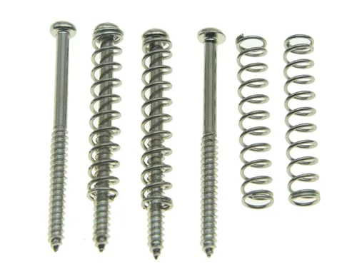Miniatura 5 de KAISH Paquete de 20 tornillos y resortes de montaje de guitarra bajo para pastillas de barra de jabón Precision P o J Bass y P90 - Negro