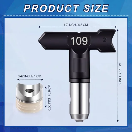 Miniatura 2 de Threan 18 Pack Reversible Spray Tips Black Airless Sprayer Nozzle Tips Paint Spraying Machine Part for Homes Buildings Fences Airless Spraying