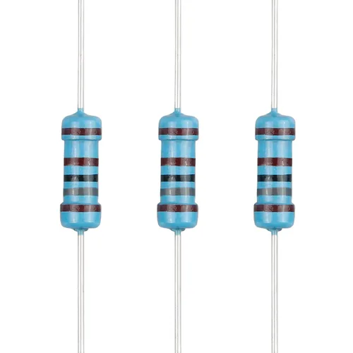 Miniatura 57 de 100 resistencias de 1 ohm 1/2 W (0.5 vatios) ±1% tolerancia de película metálica, resistencia fija de múltiples valores de resistencia opcional