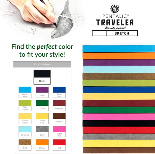 Miniatura 8 de Cuaderno de bocetos Travelers Dot Grid Pentalic Art, libre de ácidos