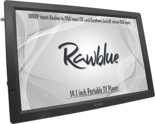 Miniatura 7 de Rawblue Televisión digital portátil de 7 pulgadas, ATSC TFT, pantalla LED de visión gratuita. Televisión/monitor con batería incorporada