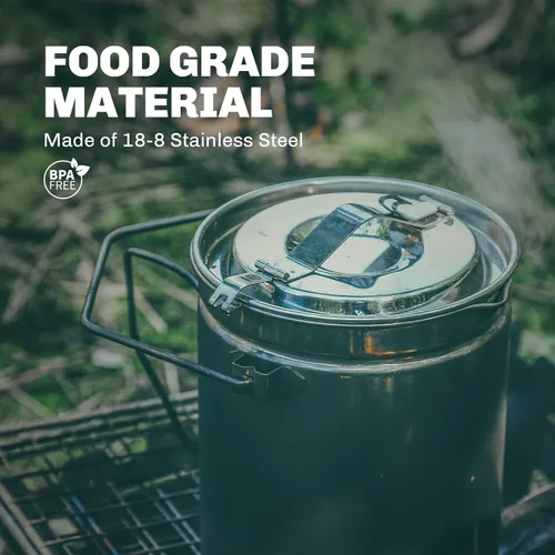 Miniatura 2 de Firemaple Antarcti Stainless Steel Pot - Food Grade SUS304 Camping Pot with Steaming Function - Lightweight and Durable for Outdoor Cooking