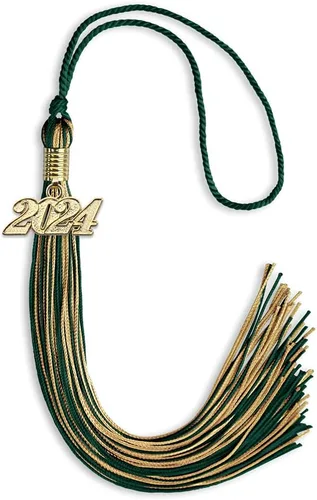 Miniatura 256 de Endea Graduation - Borla de doble color mixto con fecha dorada (negro/dorado antiguo, 2021)