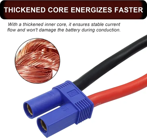 Miniatura 4 de Cable de arranque EC5 con abrazaderas de batería, conector EC5, cable de arranque de emergencia, pinzas de cocodrilo para emergencia de 12 V