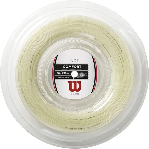 Miniatura 6 de Cuerda de tenis Wilson NXT - Juego y carrete de 200 m Blanco