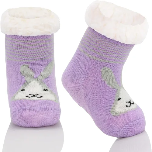 Zando Calcetines peludos de Navidad para niños y niñas, calcetines térmicos gruesos y suaves, calcetines esponjosos, calcetines cálidos para niños