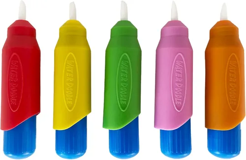 5 Pinceles de Agua Multicolor, Juego de Pinceles para Pintar con Agua, Bolígrafos de Repuesto Water Doodle Wow de Kanga Toys para Libros de Dibujo o