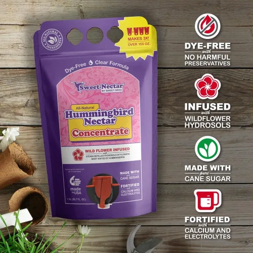 Miniatura 3 de sweet-seed Néctar de colibrí, concentrado, hace 3 veces el volumen, 1.5 L (50.7 onzas), prolonga la vida útil del néctar para comederos de colibríes