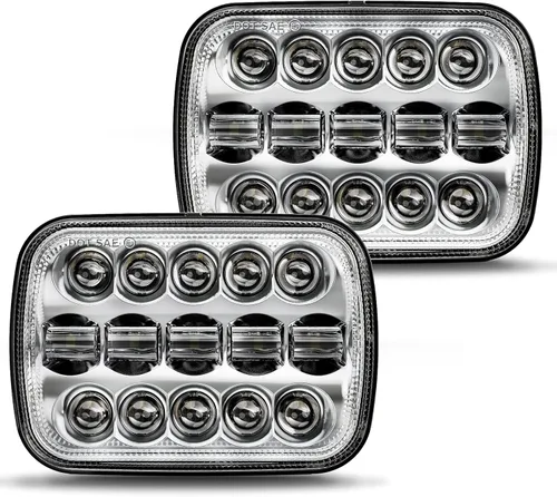 Miniatura 10 de BICYACO DOT - Faros delanteros LED de 110 W, 5 x 7, 7 x 6 pulgadas, proyector de haz sellado LED alto/bajo, compatible con Jeep Wrangler YJ Cherokee
