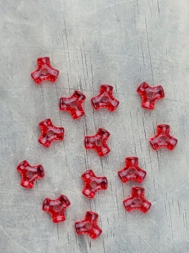 Miniatura 2 de Lobo Lures Paquete de 100 cuentas de aparejo de señuelos rojos de tres cuentas de hasta 400 libras de señuelos de arrastre y plataformas de gancho