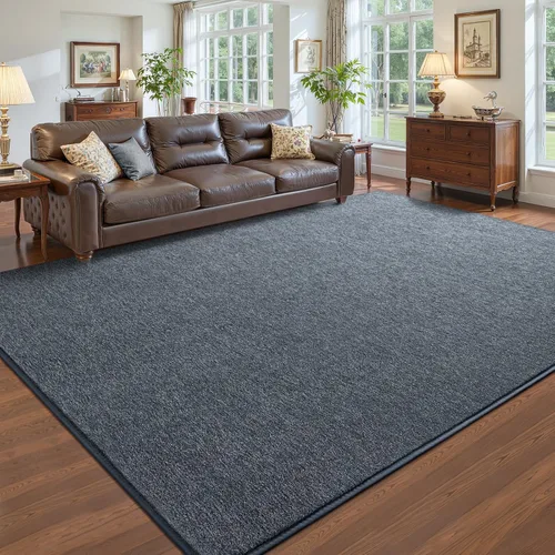 Miniatura 22 de Pettop - Alfombras para dormitorio y sala de estar, 6x9 Beige alfombras de espuma de memoria espesada para interiores, alfombra moderna estética