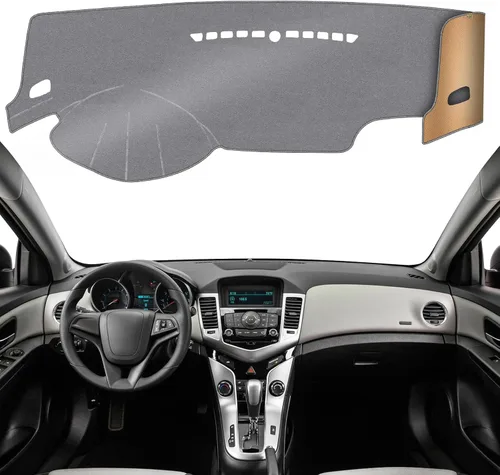 Miniatura 48 de Cubierta del Tablero Alfombrilla del Salpicadero Ajuste para Chevy Equinox 2024-2018 (Sin Modelos HUD), Alfombrilla del Tablero del Coche Negro