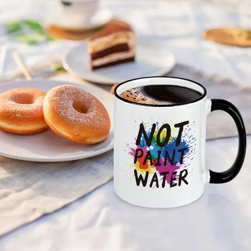 Miniatura 2 de Regalos para profesores de arte, taza de café con agua sin pintar de 11 onzas, regalos de agradecimiento para profesores de arte, artistas