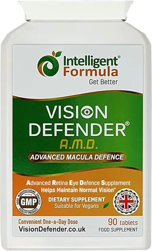 Vision Defender AMD AREDS2 Vitaminas para los ojos – Fórmula AREDS 2 exacta con luteína y zeaxantina, vitaminas C y E, zinc 25 mg y cobre –
