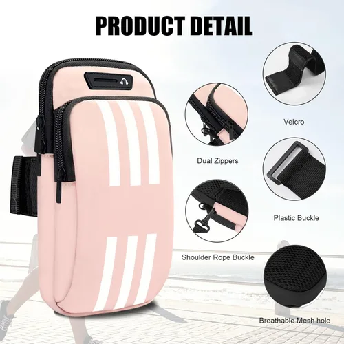 Miniatura 4 de Soporte para teléfono para correr, brazalete, bolsa cruzada para teléfono celular para mujeres y niños, iPhone 17 16 15 14 13 12 11 Pro Max Xs 16e