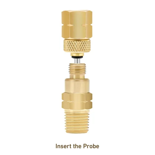 Miniatura 10 de MEASUREMAN Medidor de presión de 0-60 psi/kpa lleno de líquido con adaptador de medidor de latón 1/4NPT hembra, sonda de 2-1/2 pulg. x 1-2/5" x 1/8