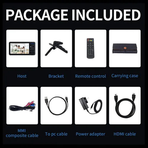 Miniatura 9 de Grabadora de video 1080P 60FPS USB2.0 con pantalla de 7 pulgadas, captura DVI/HDMI/CVBS/VGA/YPBPR desde VCR, DVD, cintas VHS, videocámaras, Hi8,