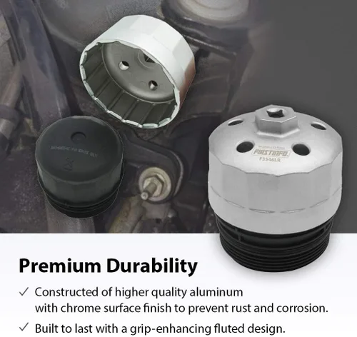 Miniatura 4 de FIRSTINFO F3546LR Llave para filtro de aceite de 9/32" de 90.2mm con 15 ranuras, compatible con Land Rover y Jaguar - Compatible con motores a gas