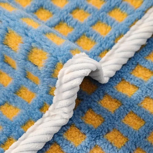 Miniatura 4 de vctops Fundas para sofá de vellón sherpa, con patrón de cuadros bohemio, antideslizante, funda de sofá modular suave y mullida, protector de muebles
