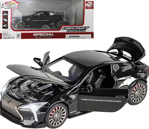 Coche deportivo de juguete 1:32 fundido a troquel con luz y sonido, de metal fundido a presión, modelo de autos coleccionables para niños de 3 años