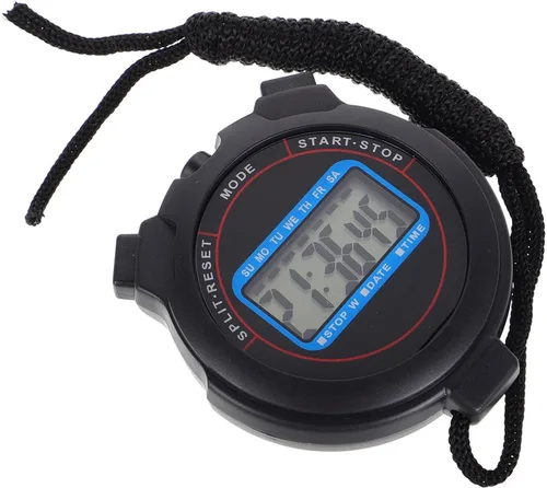 GALPADA Cronómetro digital con pantalla grande, funcionamiento silencioso, temporizador portátil de mano para natación, entrenamiento, correr,