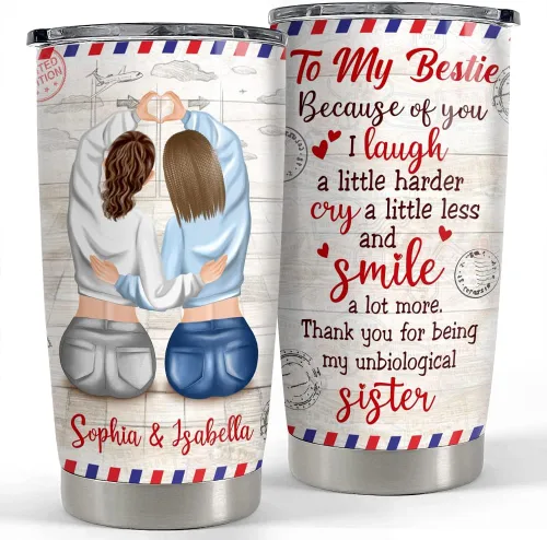 Miniatura 22 de SANDJEST Vaso personalizado de abeja con girasol de miel de 20oz 30oz con tapa, regalo para mujeres, niñas, hija, hermana, amantes de los animales