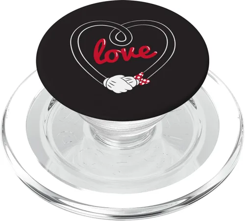 Miniatura 8 de Disney Mickey and Minnie Mouse Love Holding Hands - PopSockets Grip and Stand for Phones and Tablets, Negro