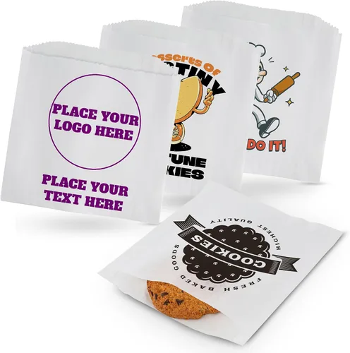 Miniatura 12 de MT Products Bolsas de Papel Blanco Pequeñas Personalizadas 6" x 4.5" - Bolsas de Galletas Blancas Desechables Personalizadas