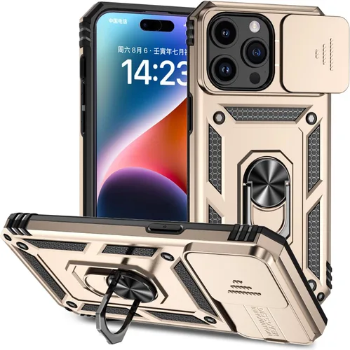 Miniatura 41 de Funda magnética compatible con iPhone 14 Pro de 6.1 pulgadas, funda magnética para iPhone 14 Pro con cubierta de cámara y soporte de grado militar