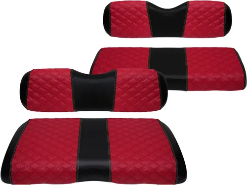 Miniatura 11 de Fundas de asiento de carrito de golf, delanteras y traseras, impermeables y resistentes al sol, de piel de vinilo de grado marino, accesorios