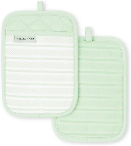 Miniatura 9 de KitchenAid Albany - Juego de 2 soportes para ollas, color gris mate, 7 x 10 pulgadas