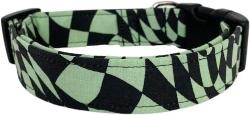 Miniatura 2 de Banners Geometric Green and Black Dog Collar (X-Small)