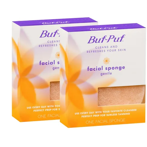 Buf-Puf Esponja facial suave, desarrollada por dermatólogos, elimina la suciedad profunda y el maquillaje que causa brotes y puntos negros,