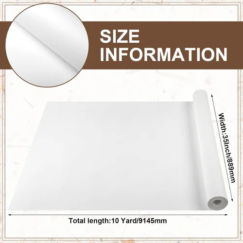 Miniatura 2 de Feifeiya Rollo de papel de acuarela de 35 x 360 pulgadas, 140 libras/300 GSM, prensa en frío, textura de papel de algodón, rollo de pintura