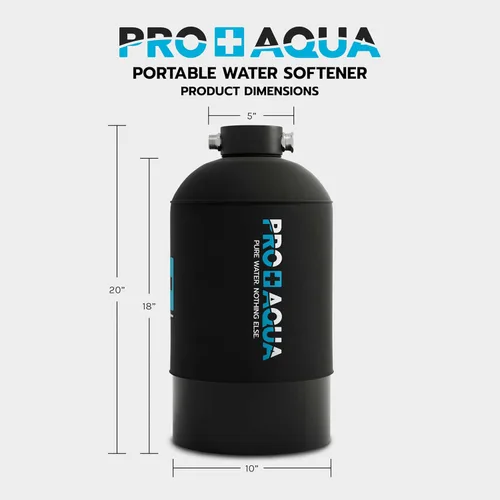 Miniatura 8 de PRO+AQUA Suavizante de agua portátil de 16,000 granos para RV, remolques, barcos, lavado de autos móvil, lavado a presión, protege los sistemas