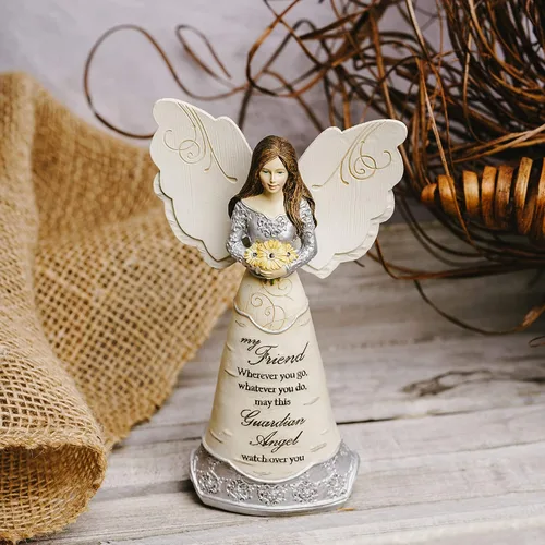 Miniatura 8 de Figurita de Ángeles de Pavilion Elements - Figura de Ángel Guardián - "Mi Amigo Dondequiera Que Vayas, Lo Que Hagas, Que Este Ángel Guardián Te