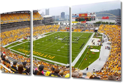 Miniatura 47 de 3 piezas de arte de pared deportivo del equipo de fútbol de los Vikings de Estados Unidos, pinturas de estadios deportivos Minnesota, Estados