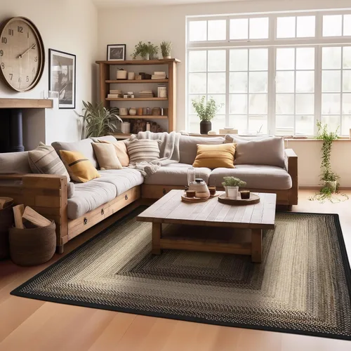 Miniatura 32 de Alfombra ovalada trenzada gris humo de 20 x 30 pulgadas, lavable para interiores y exteriores, decoración campestre para cocinas y entradas
